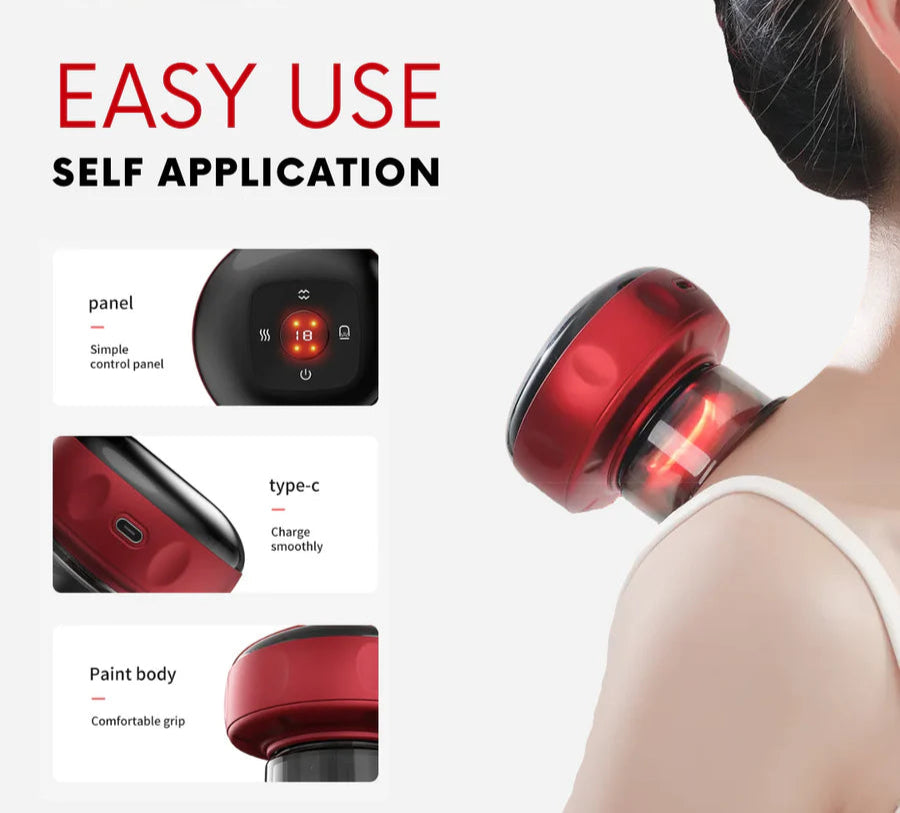 CupEase X - Portable Cupping Massager for Pain Relief, Recovery & Relaxation